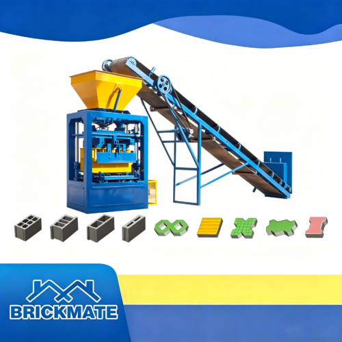 QT4-24 Semi Auto Concrete Block Machine
